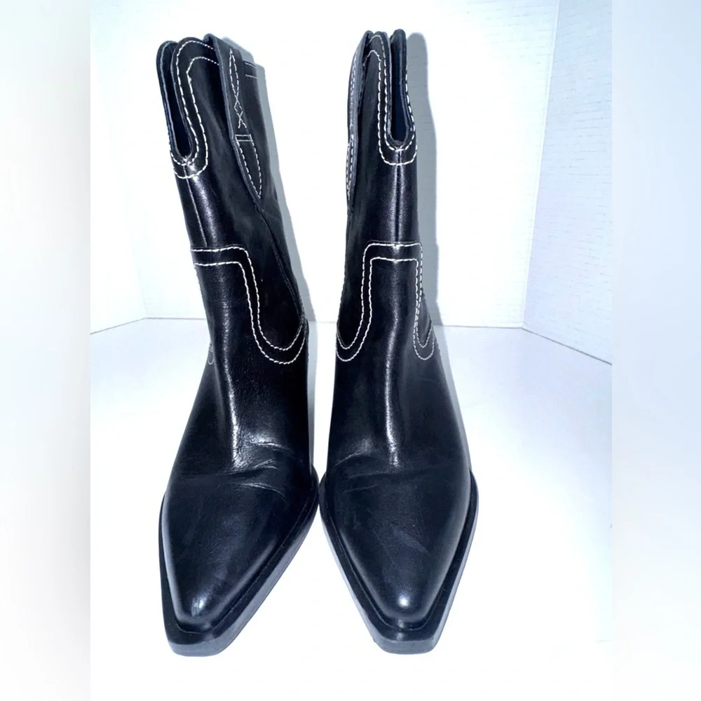Free People Pitchfork Black Western Boots 6
